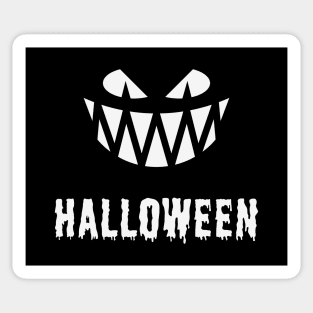 Halloween Fright & Lettering (Jack O’Lantern / Smile / Teeth / White) Sticker